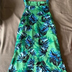 Banana Republic Green and Blue Floral Blouse